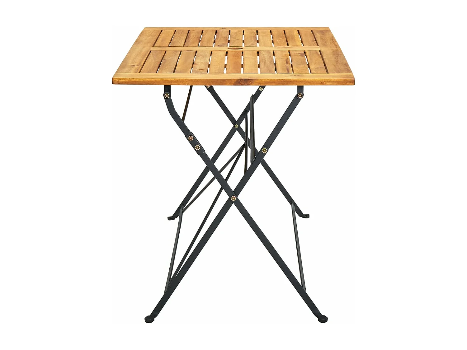 Veli  Table pliable de jardin 120x70x74 cm Bois d'acacia massif