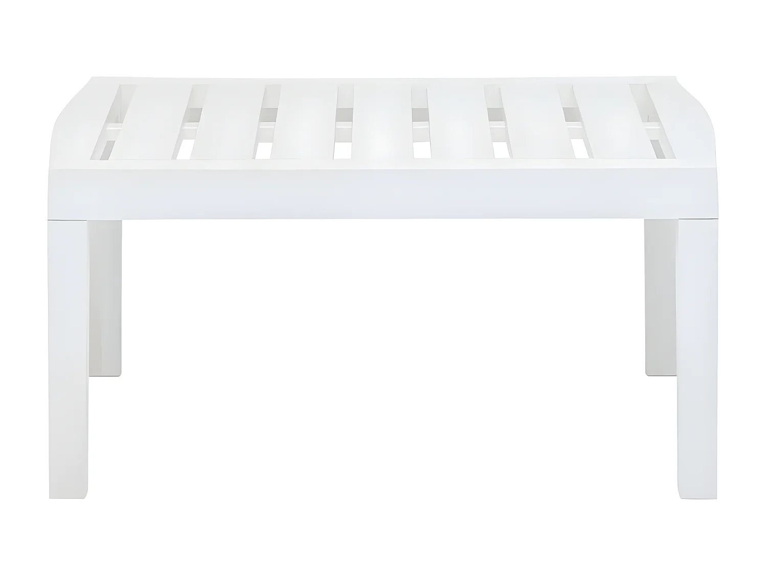 Claire-Odélie  Table de jardin Blanc 78x55x38 cm Plastique