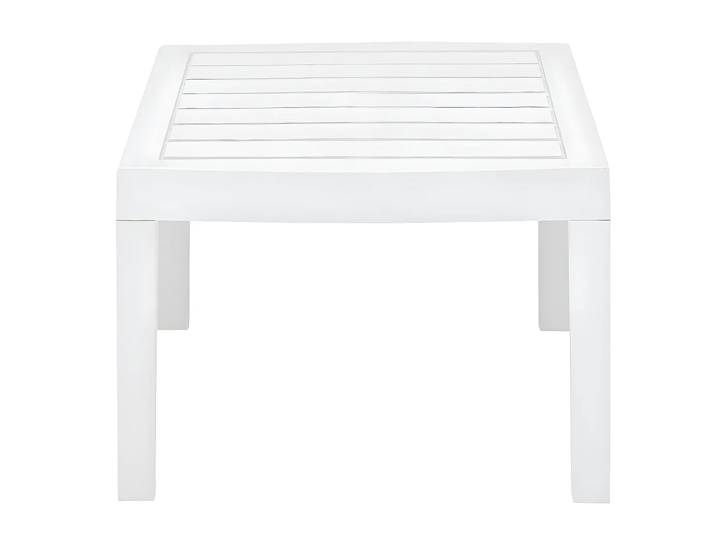 Claire-Odélie  Table de jardin Blanc 78x55x38 cm Plastique