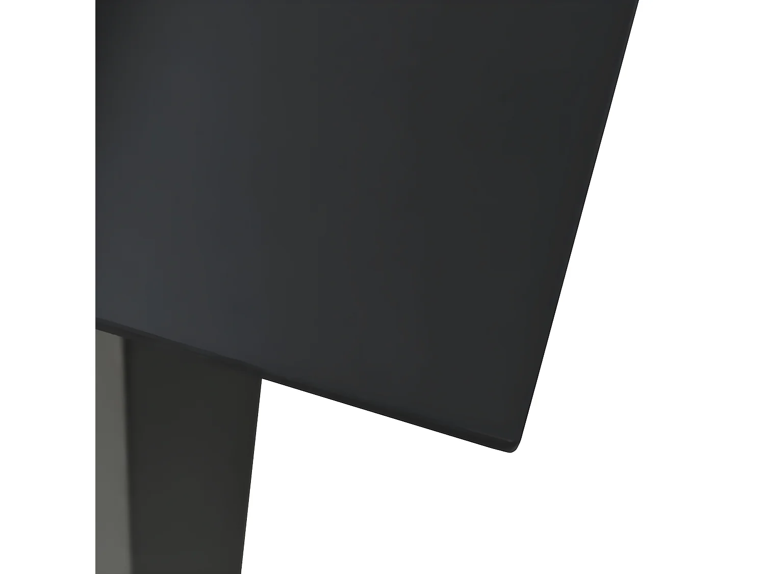 Torolfr  Tavolo da Giardino Nero 80x80x74 cm in Acciaio e Vetro