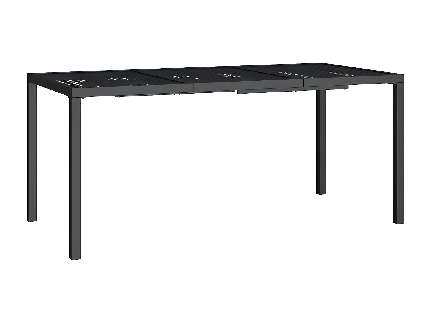 Chubbuck  Table de jardin anthracite 165x80x72 cm acier