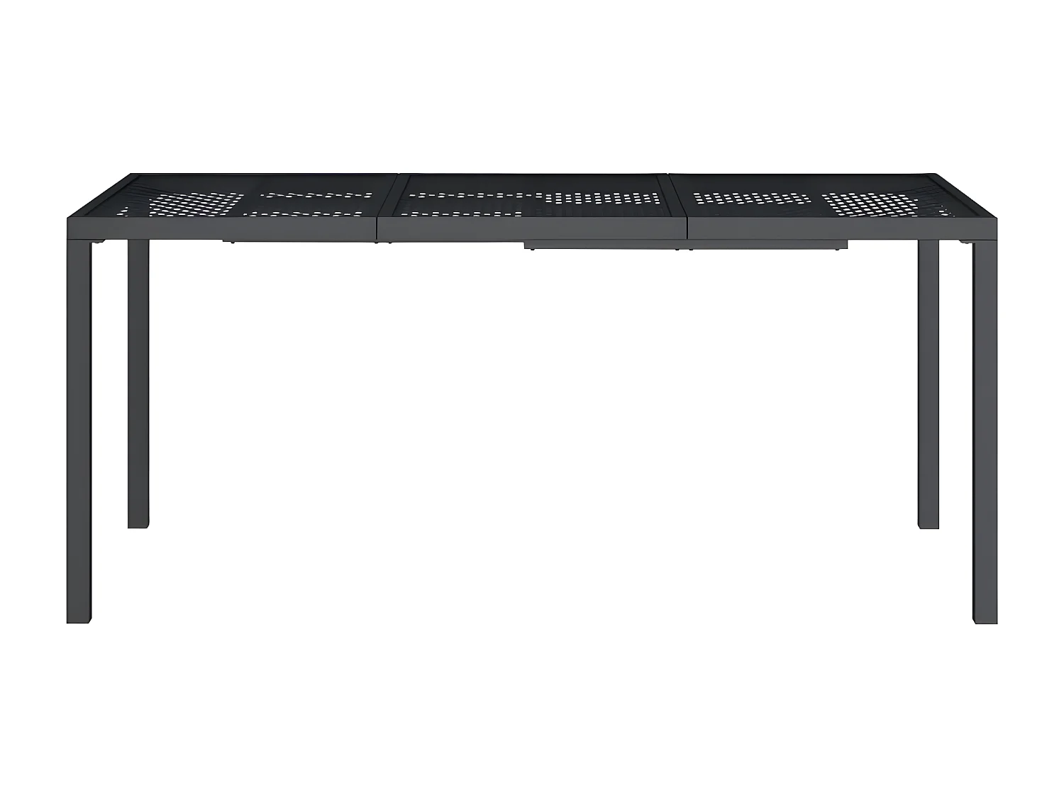 Chubbuck  Table de jardin anthracite 165x80x72 cm acier