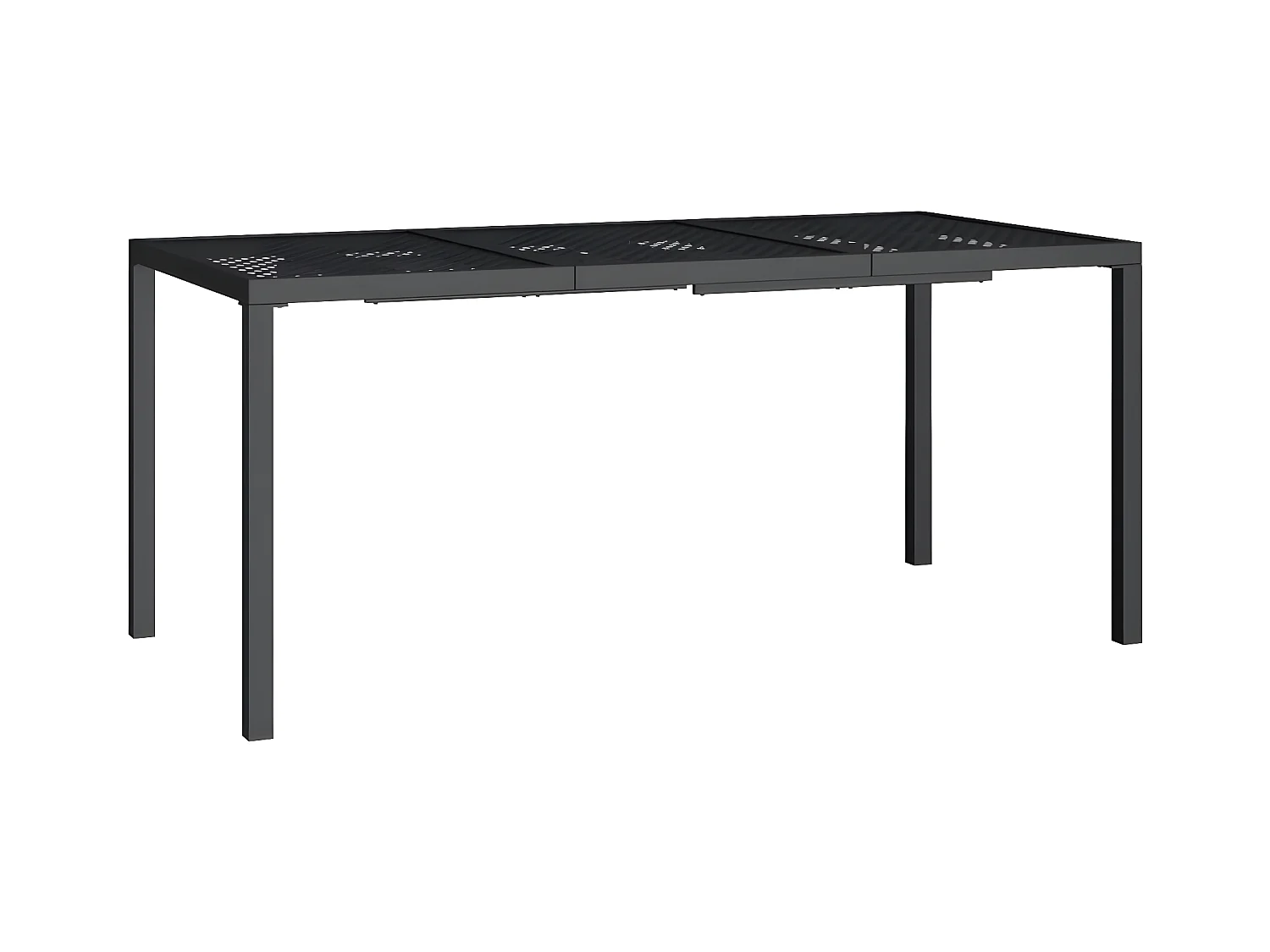 Chubbuck  Gartentisch Anthrazit 165x80x72 cm Stahl