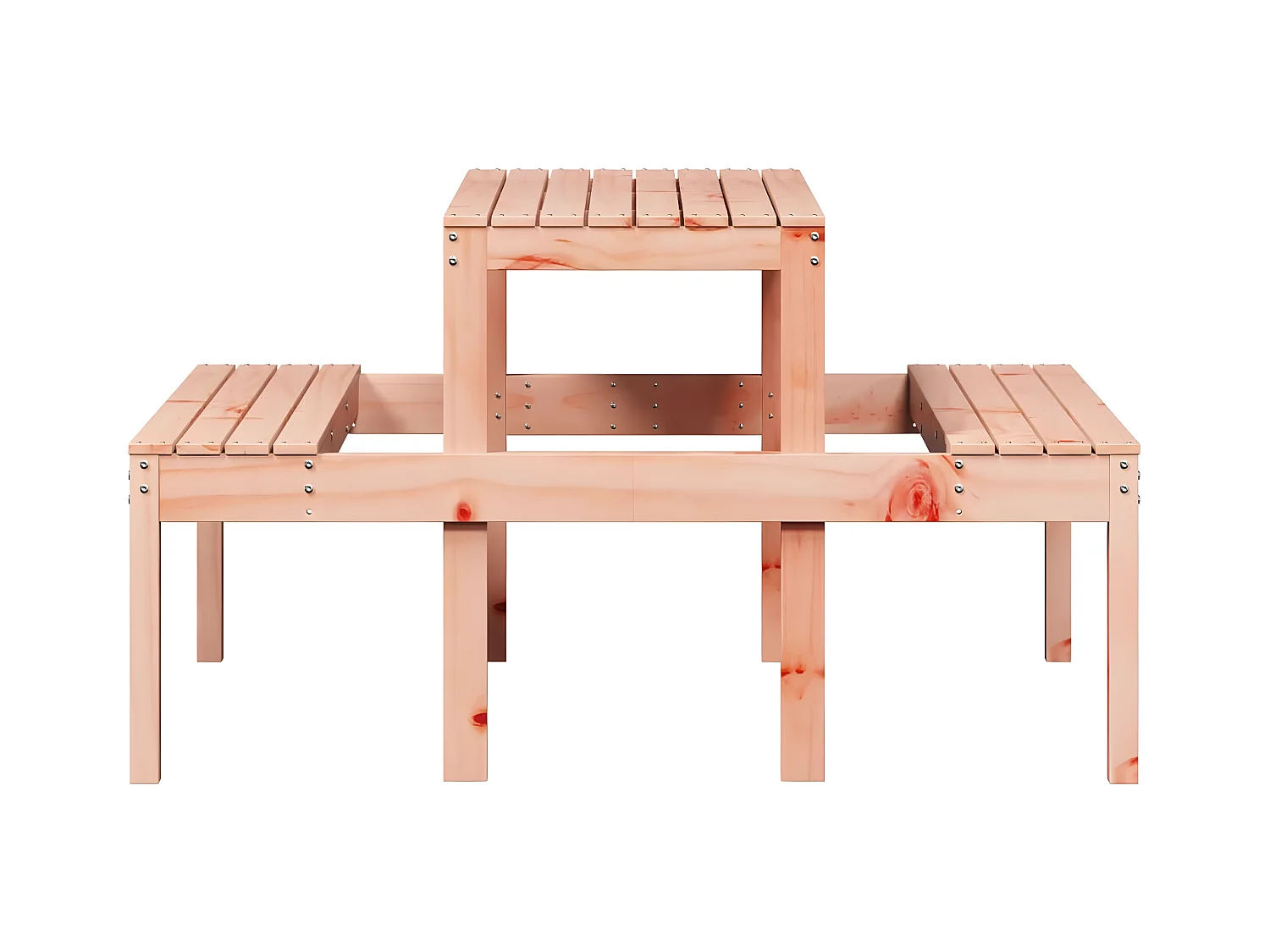 Horrin  Picknicktisch 110x134x75 cm Massivholz Douglasie