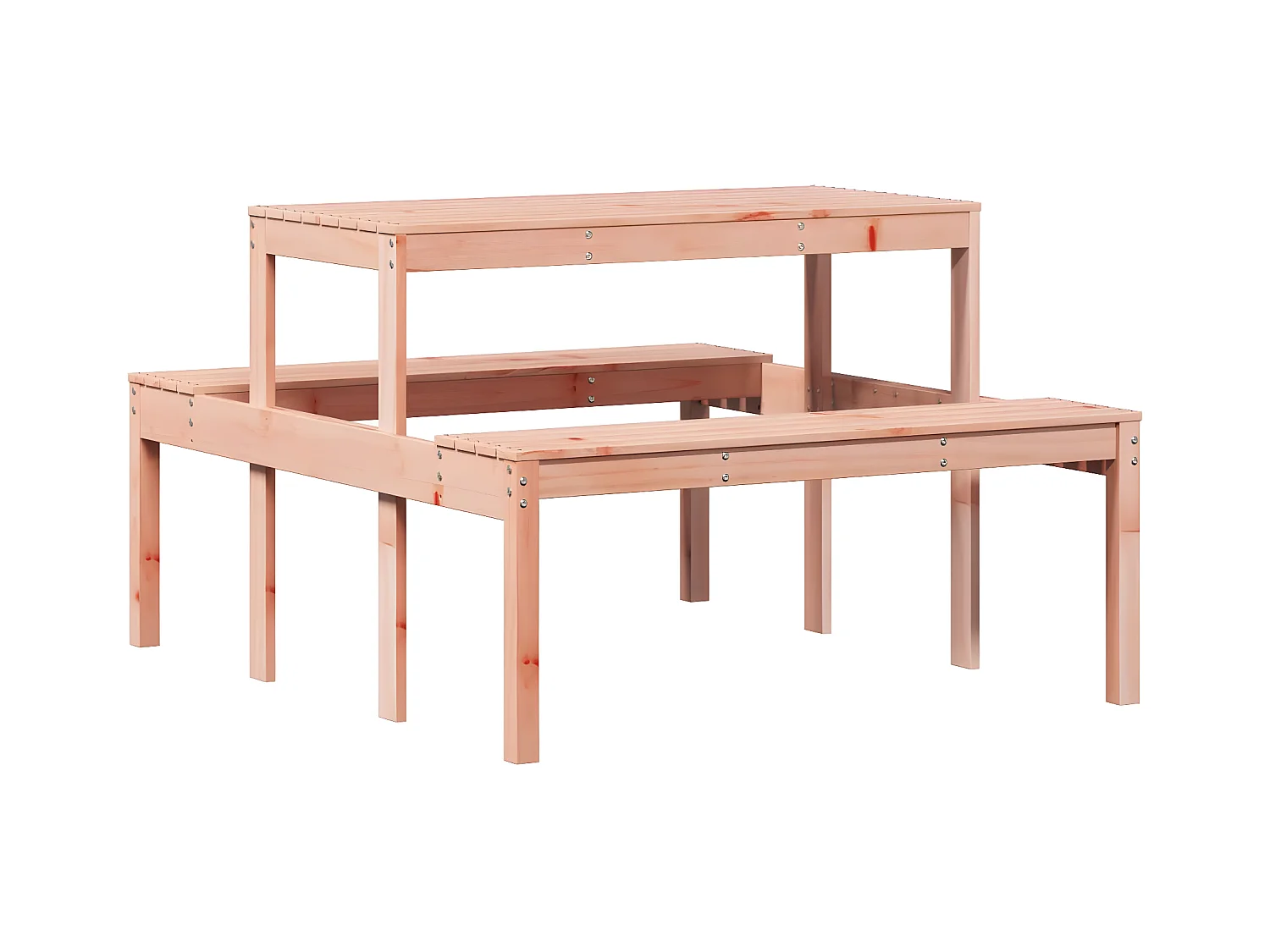 Horrin  Picknicktisch 110x134x75 cm Massivholz Douglasie