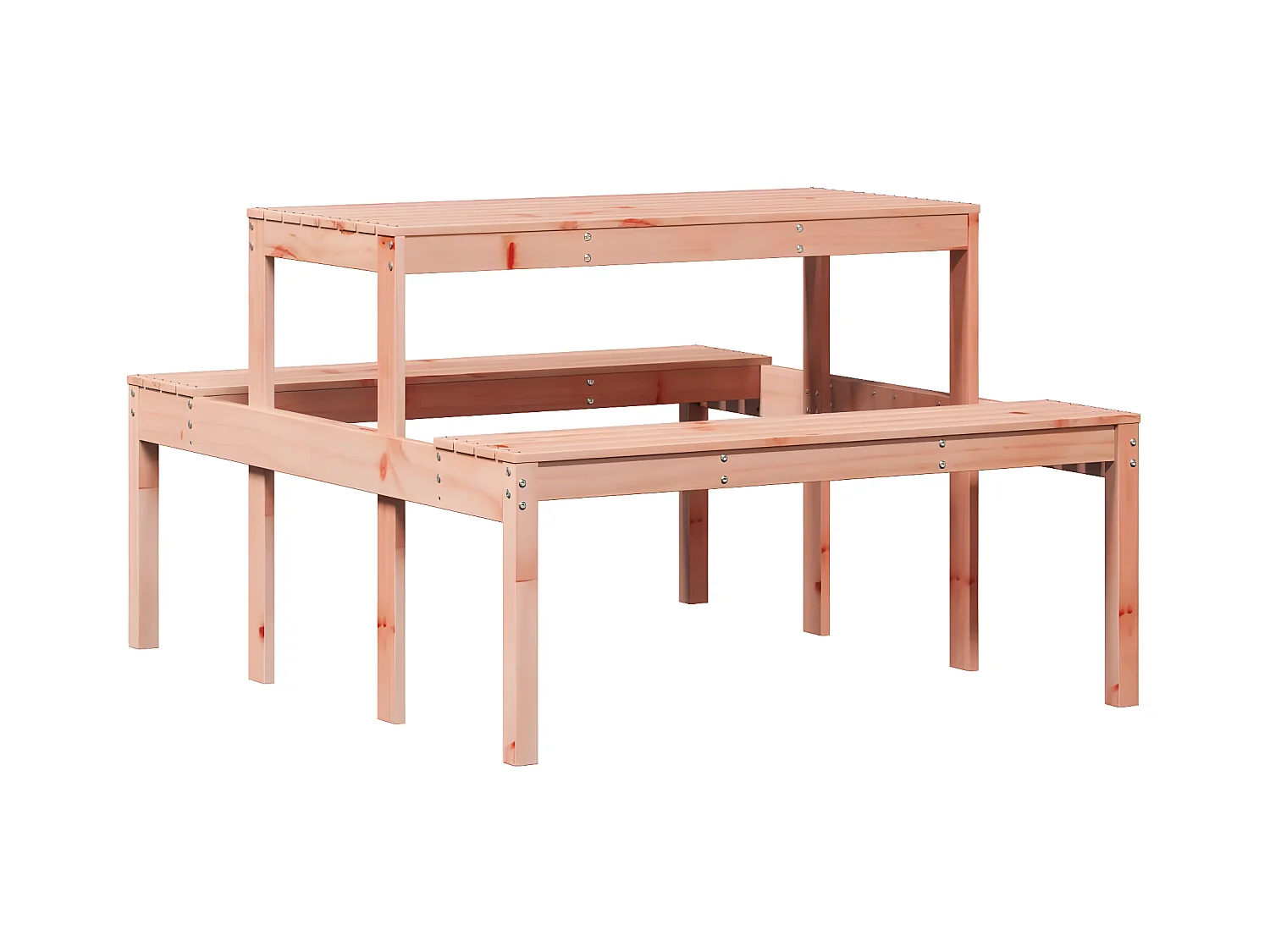 Horrin  Picknicktisch 110x134x75 cm Massivholz Douglasie