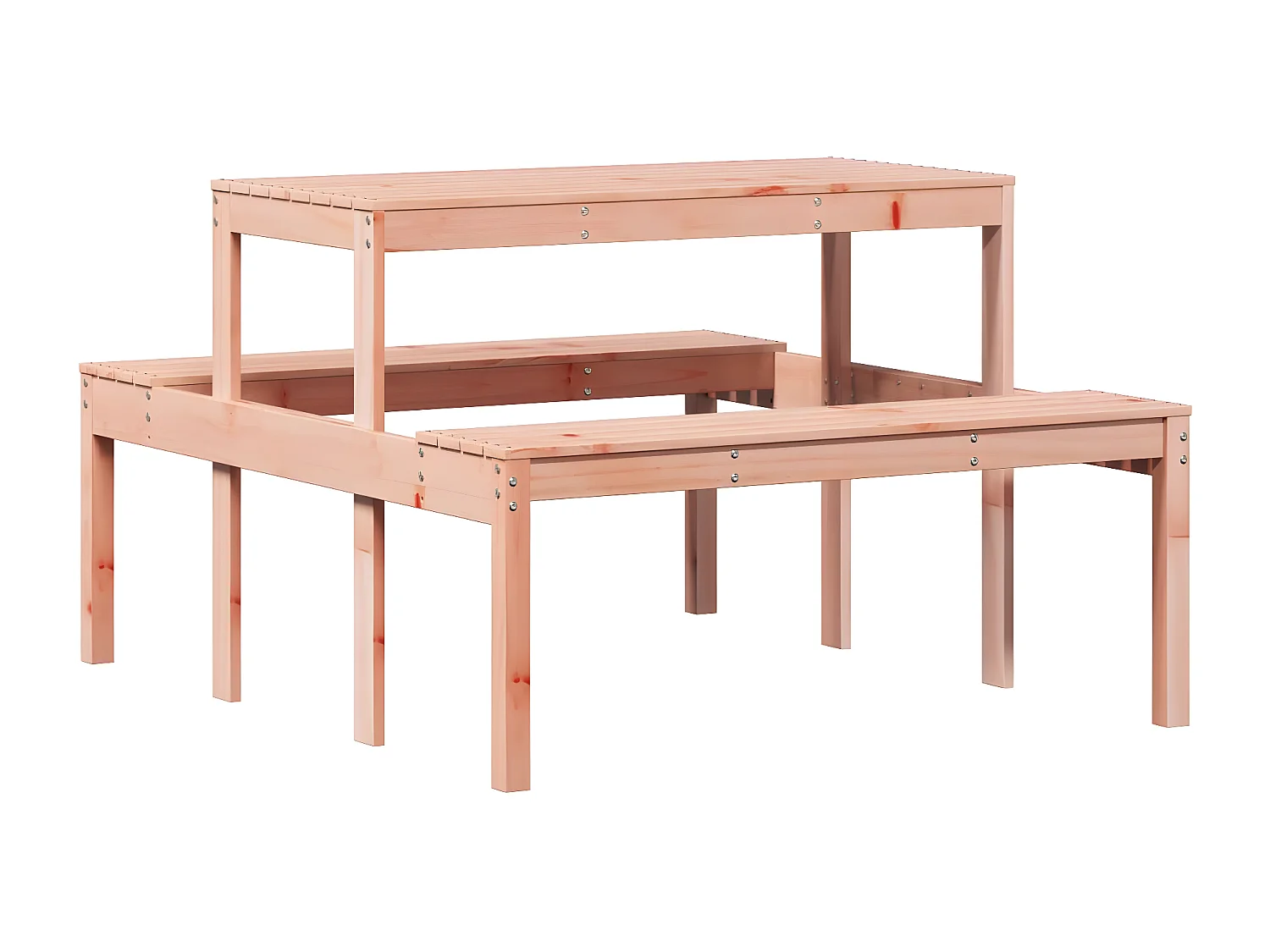 Horrin  Mesa de pícnic madera maciza Douglas 110x134x75 cm