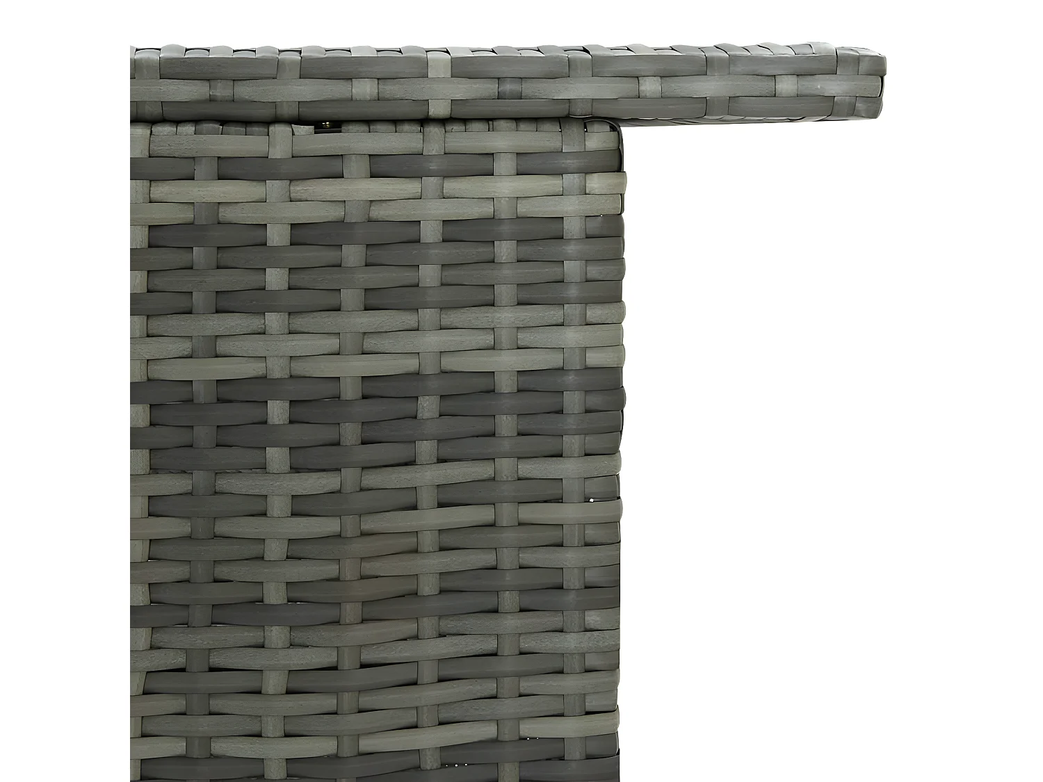 Farid  Table de bar de jardin Gris 120x55x110 cm Résine tressée