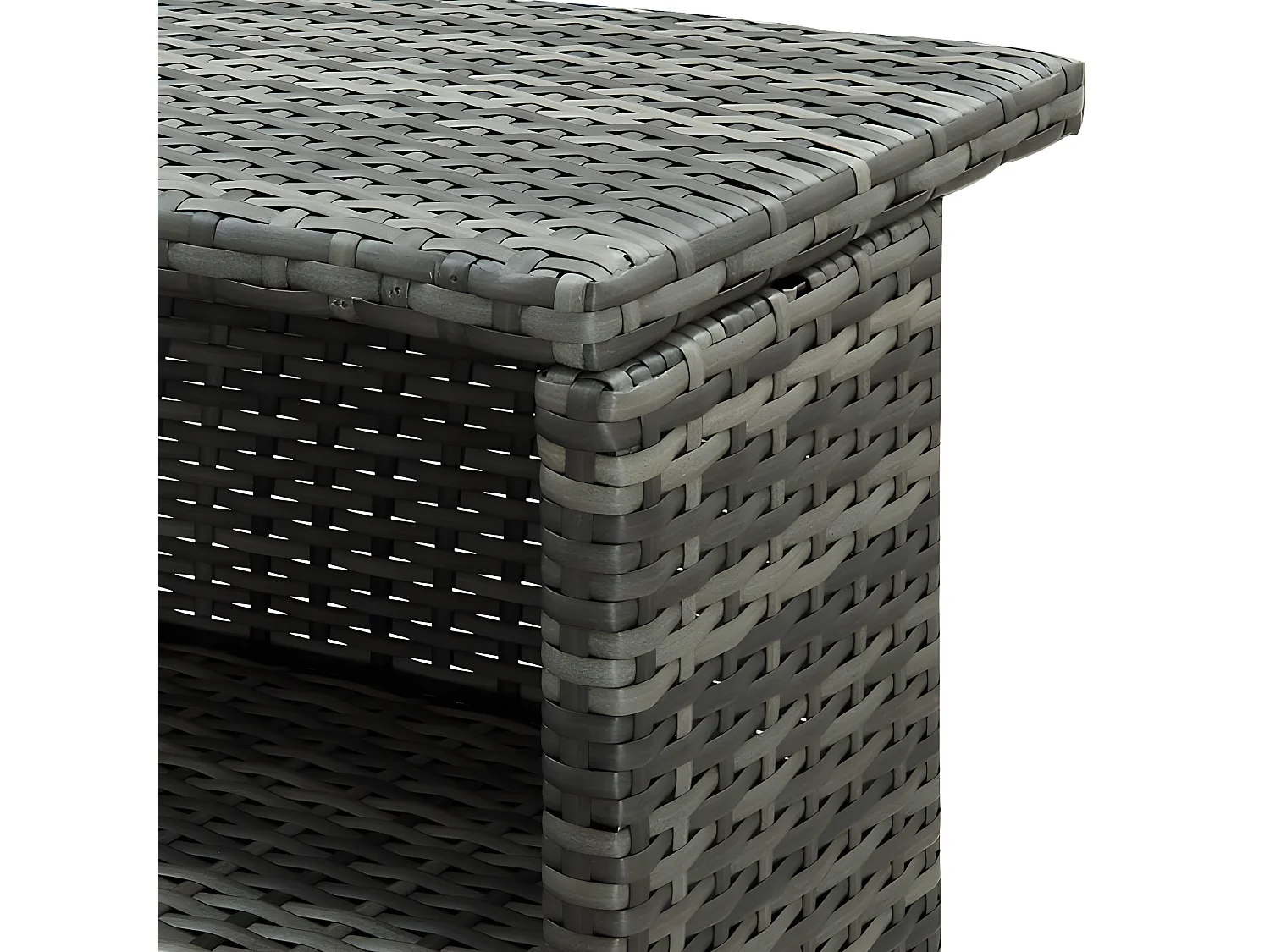 Farid  Table de bar de jardin Gris 120x55x110 cm Résine tressée