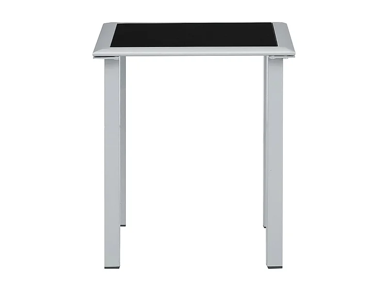 Garden Furniture -  Gartentisch Schwarz und Silbern 41x41x45 cm Stahl und Glas