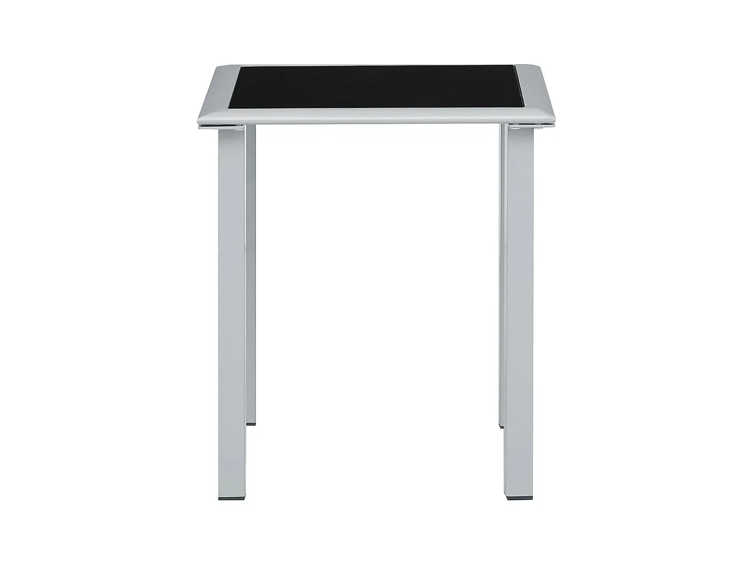Garden Furniture -  Tuintafel 41x41x45 cm staal en glas zwart en zilverkleurig