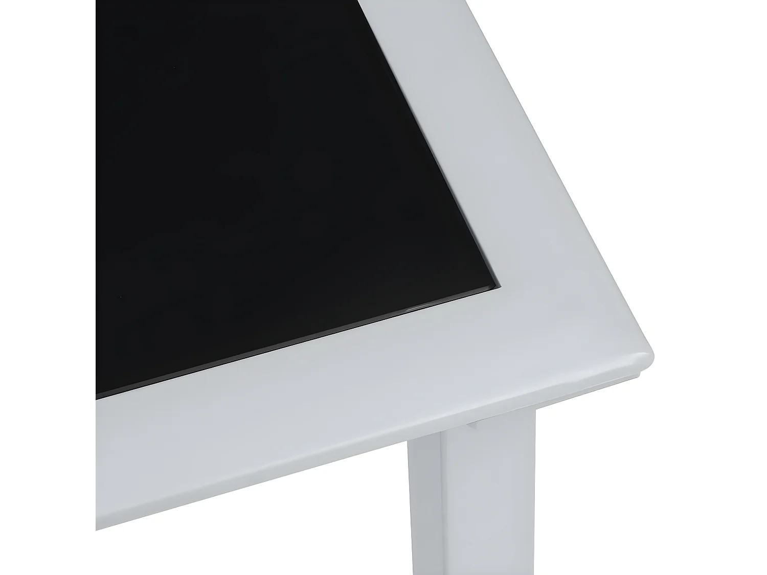 Garden Furniture -  Table de jardin Noir et argenté 41x41x45 cm Acier et verre