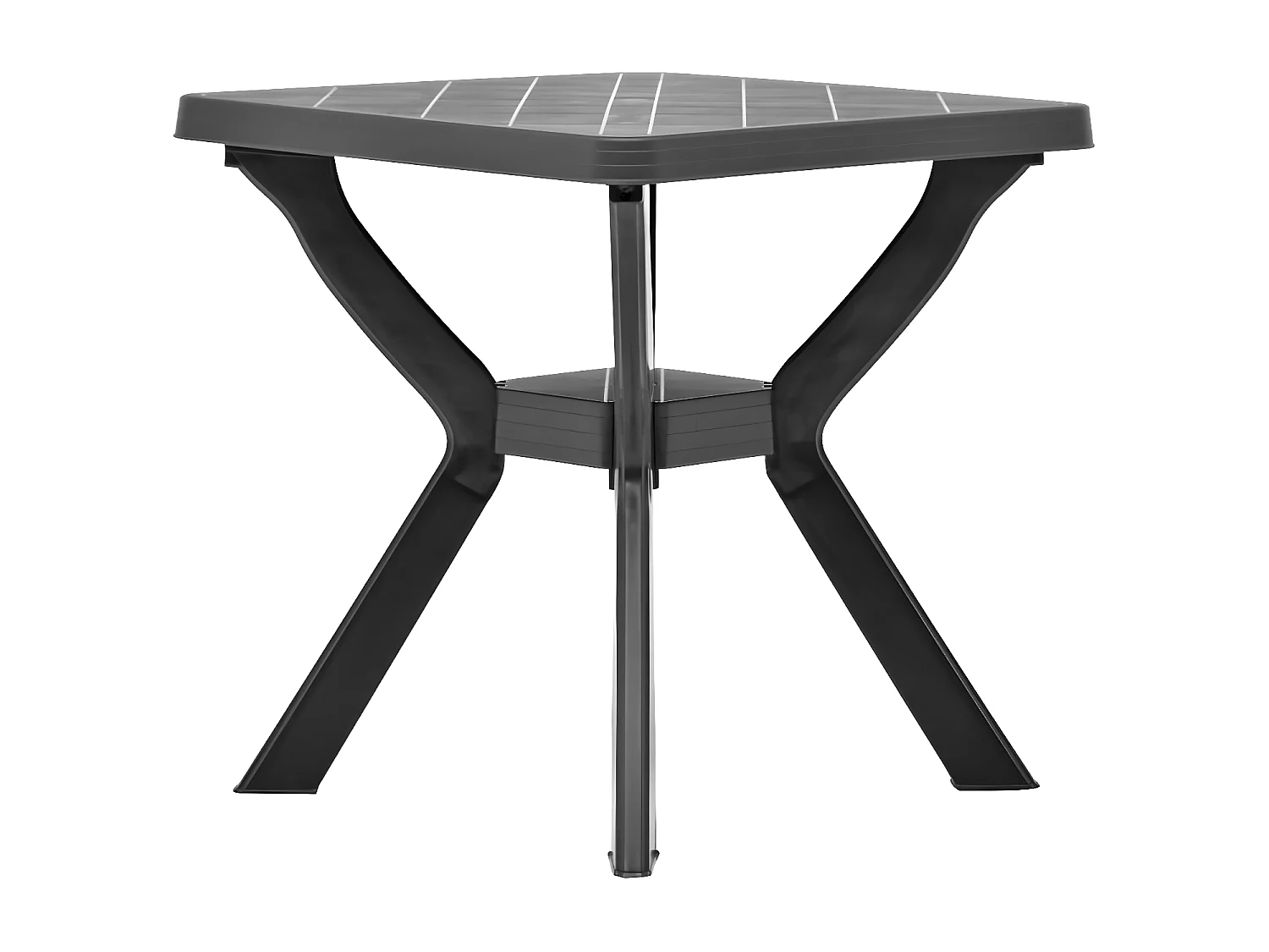 Claire-Frédérique-Marie  Bistrotisch Anthrazit 70x70x72 cm Kunststoff