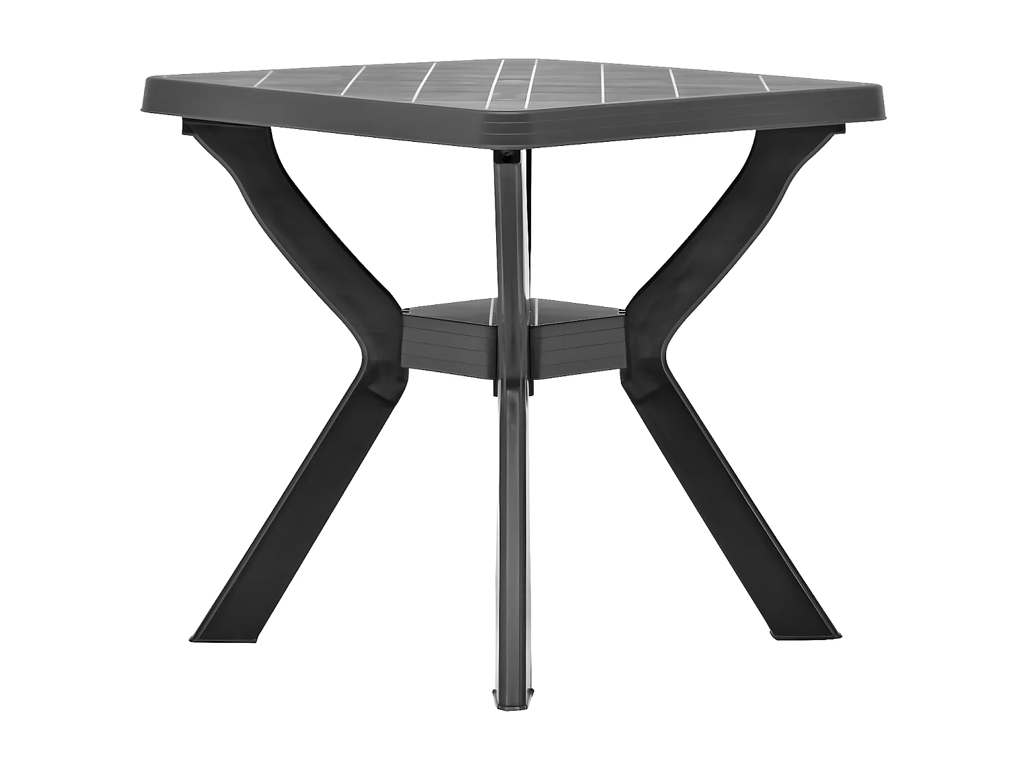 Claire-Frédérique-Marie  Bistrotisch Anthrazit 70x70x72 cm Kunststoff