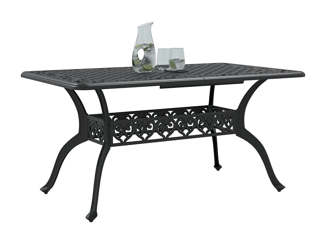 Alesra  Tuintafel 150x90x72 cm gietaluminium zwart