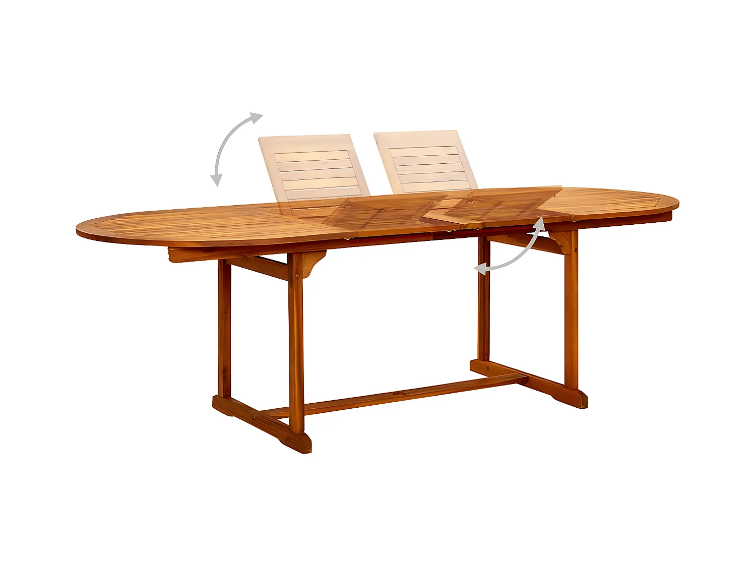 Wyril  Garten-Esstisch (160-240)x100x75 cm Massivholz Akazie