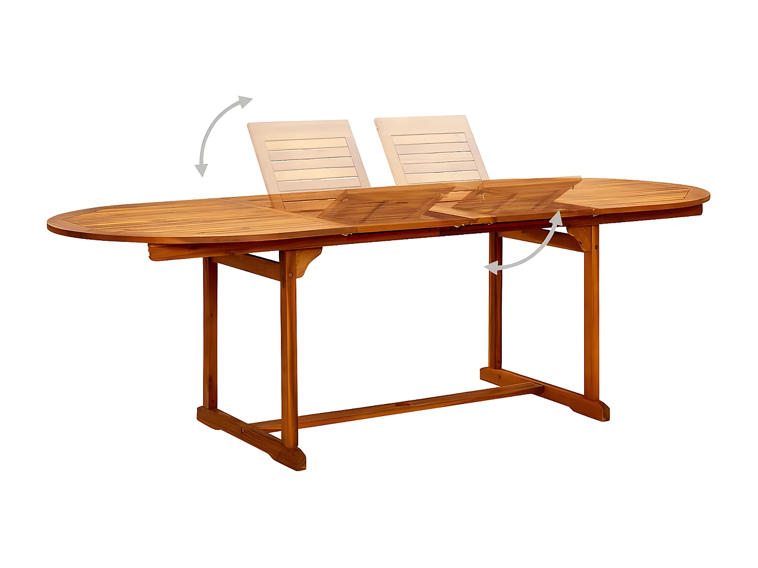 Wyril  Table à dîner de jardin (160-240)x100x75cm Bois d'acacia massif