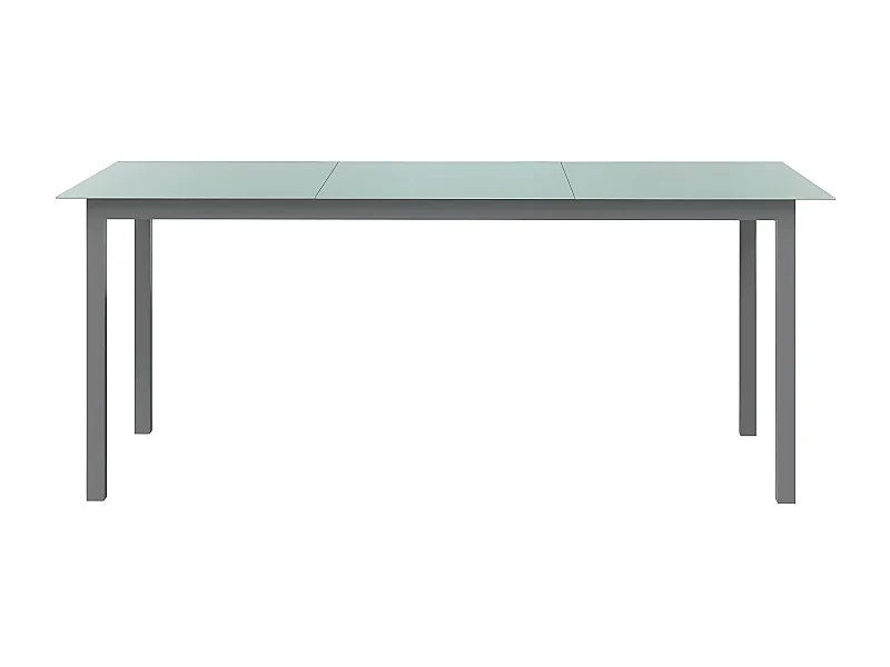 Batesville  Tuintafel 190x90x74 cm aluminium en glas lichtgrijs