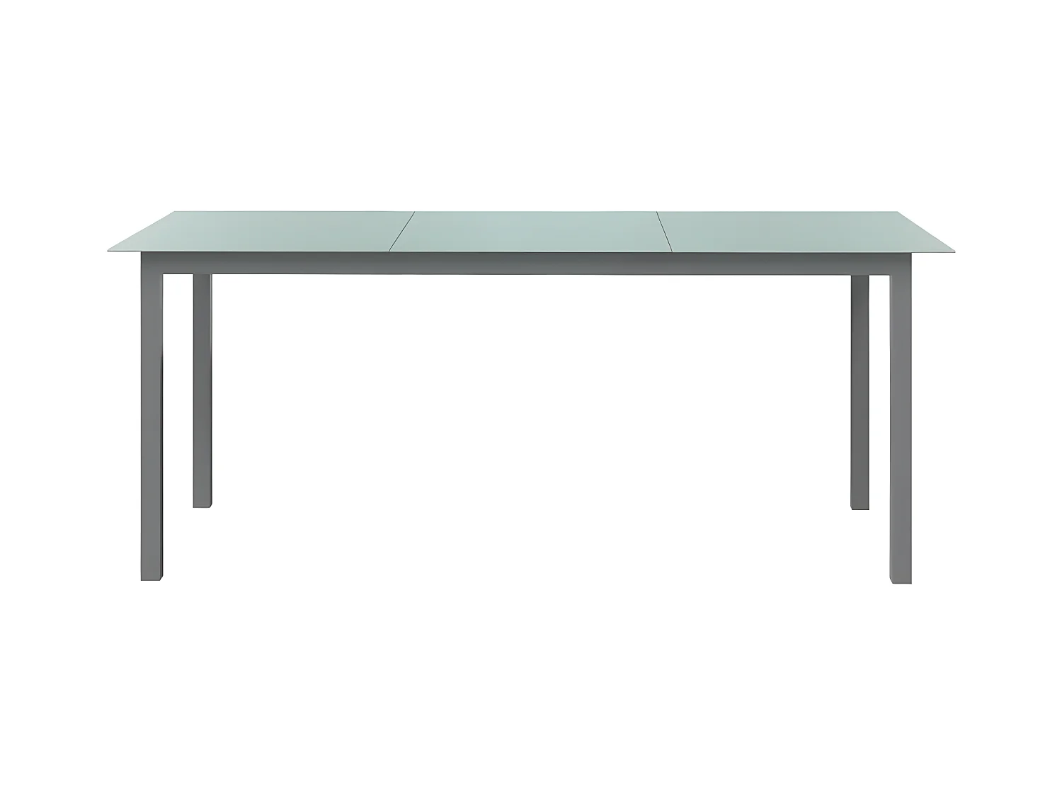 Batesville  Table de jardin Gris clair 190x90x74 cm Aluminium et verre