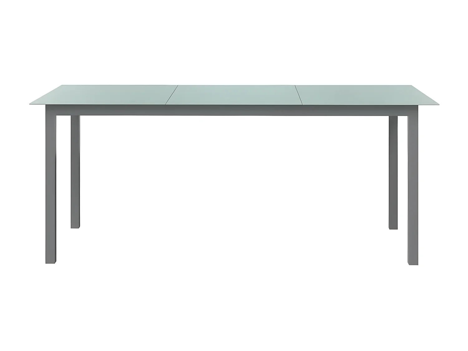 Batesville  Table de jardin Gris clair 190x90x74 cm Aluminium et verre