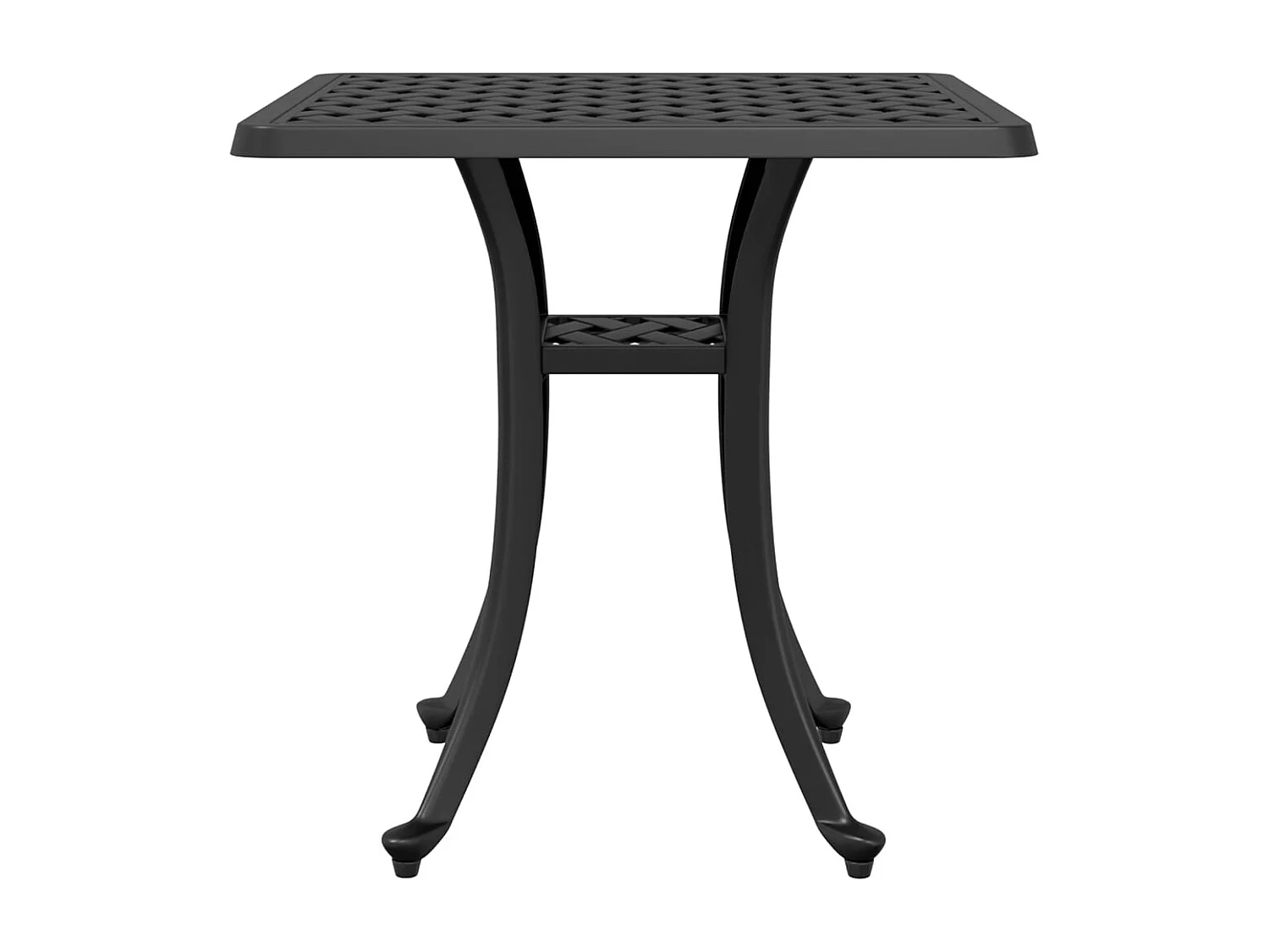 Tarvund  Tuintafel 53x53x53 cm gietaluminium zwart