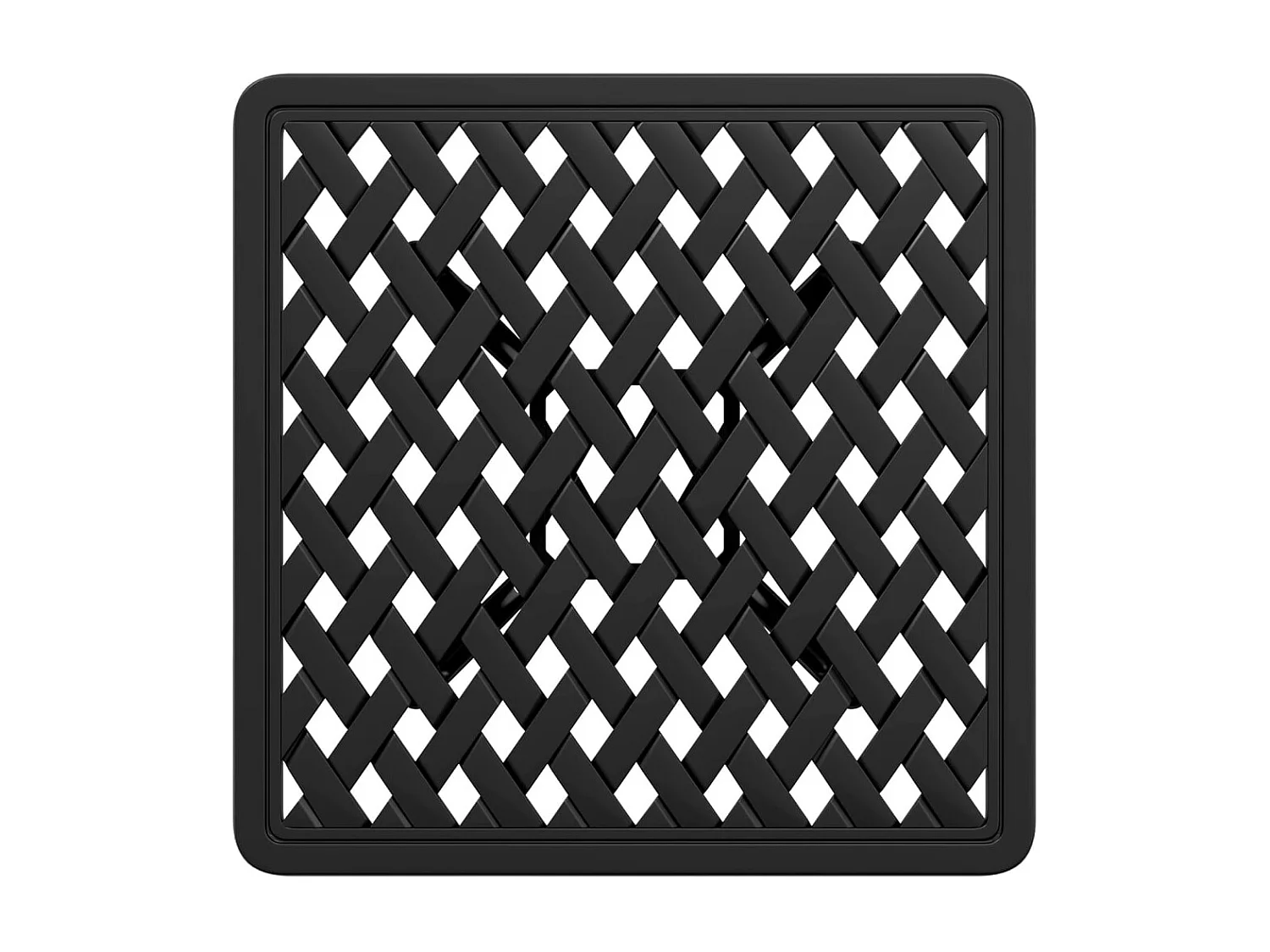 Tarvund  Table de jardin noir 53x53x53 cm aluminium coulé