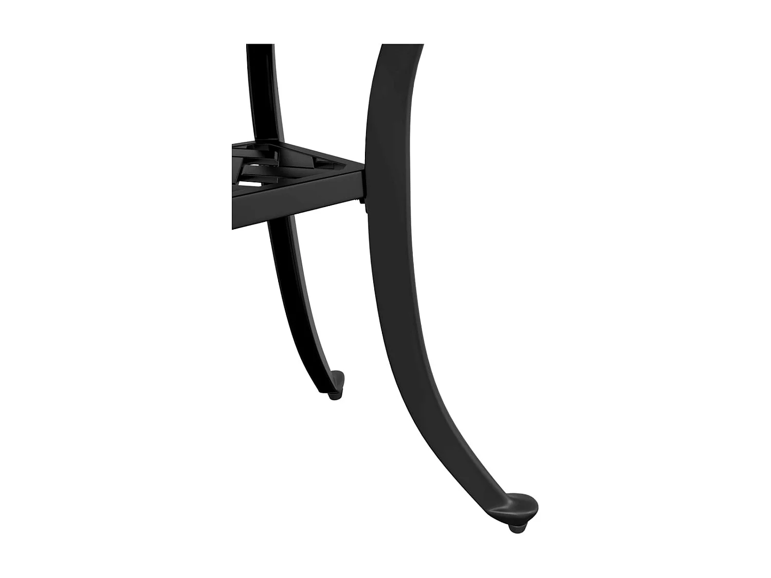 Tarvund  Table de jardin noir 53x53x53 cm aluminium coulé