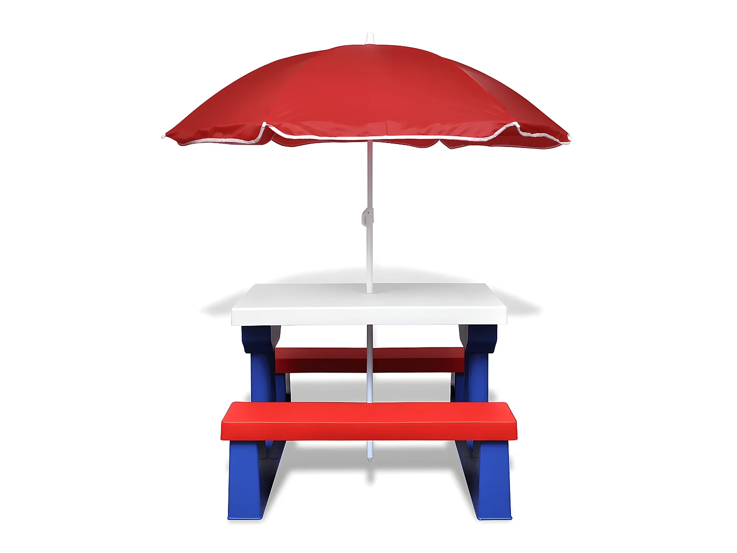 Garden Furniture -  Kinderpicknicktafel met banken en parasol meerkleurig