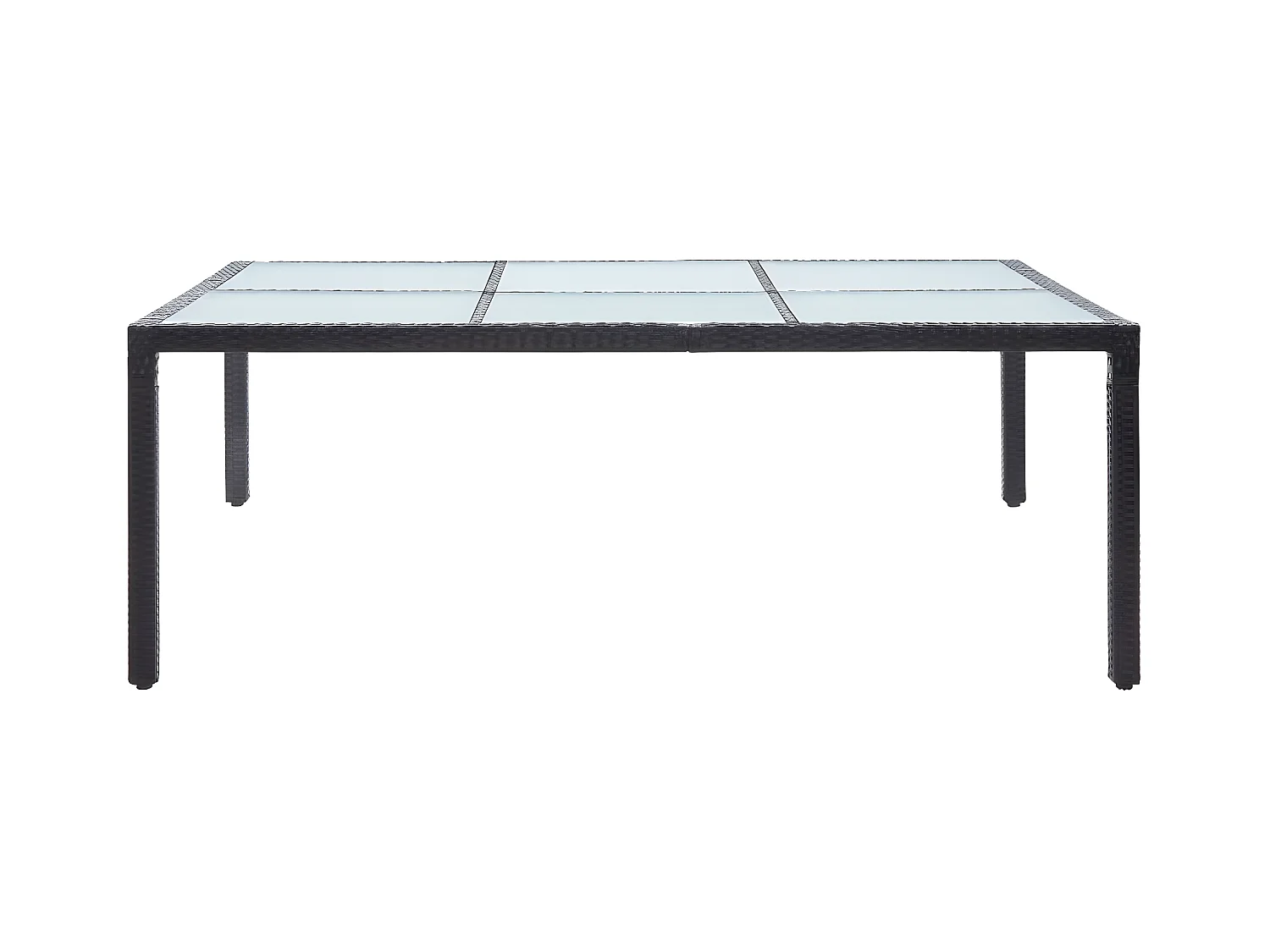 Ludovico  Tuintafel 200x150x74 cm poly rattan zwart