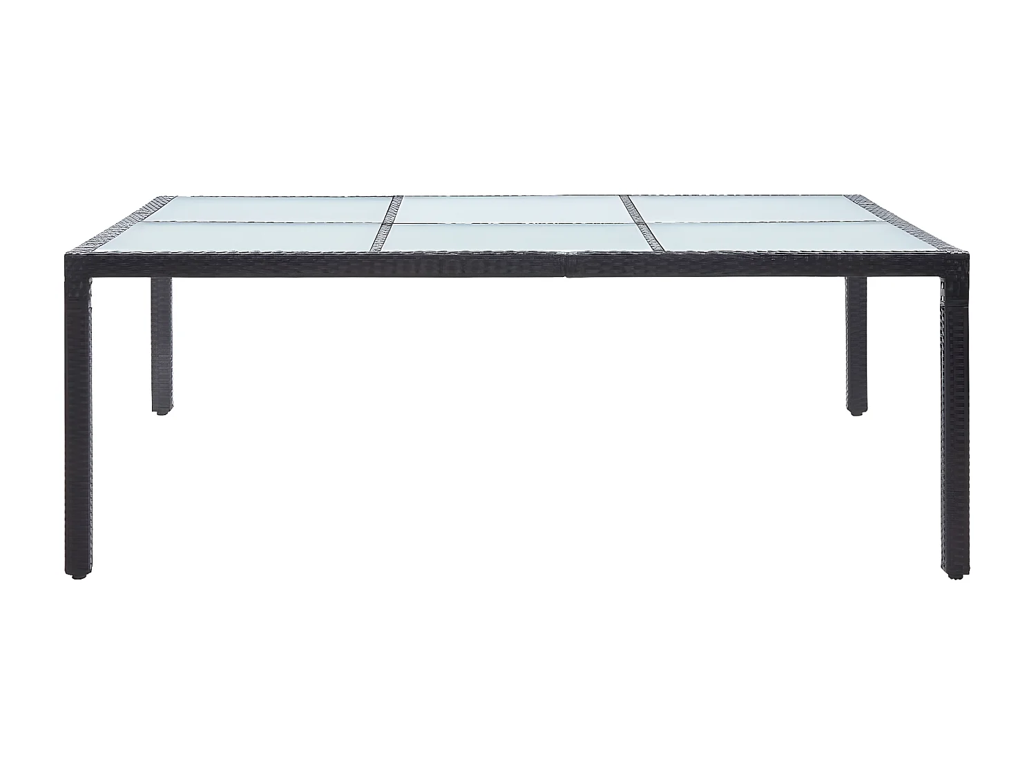 Ludovico  Tuintafel 200x150x74 cm poly rattan zwart