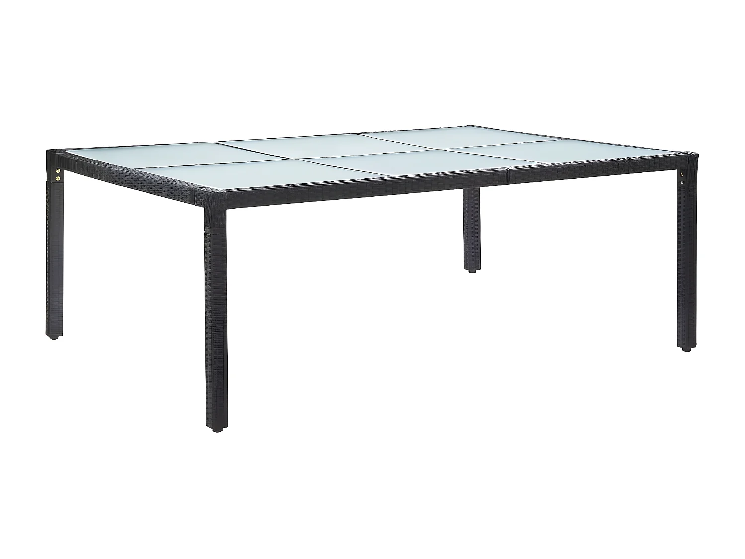 Ludovico  Tuintafel 200x150x74 cm poly rattan zwart