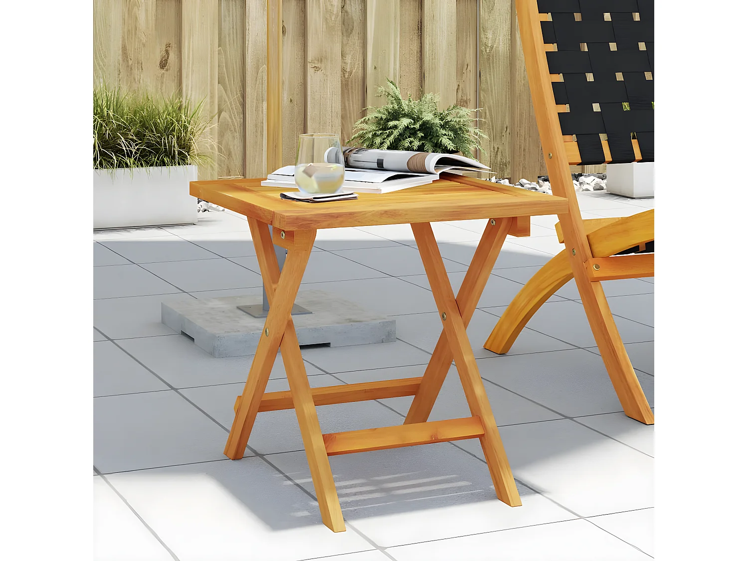 Garden Furniture -  Tuinbijzettafel 40x40x40 cm massief acaciahout
