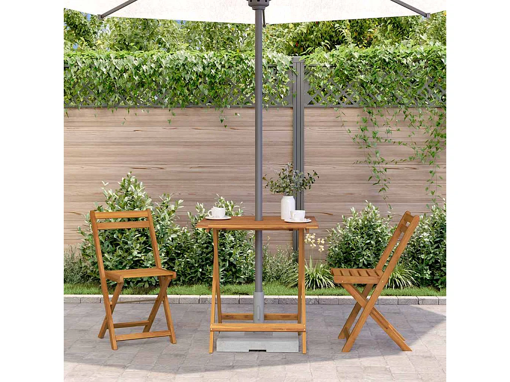 Jeanne-Véronique  Gartentisch Klappbar 70x70x75 cm Massivholz Akazie