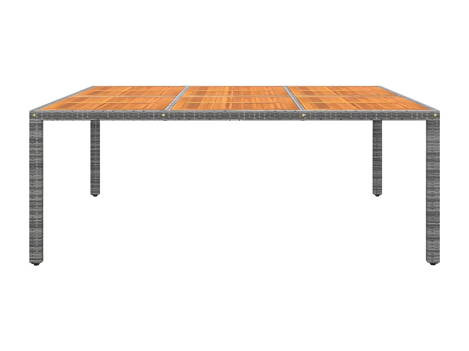 Lysni  Tuintafel 200x150x75 cm acaciahout en poly rattan grijs
