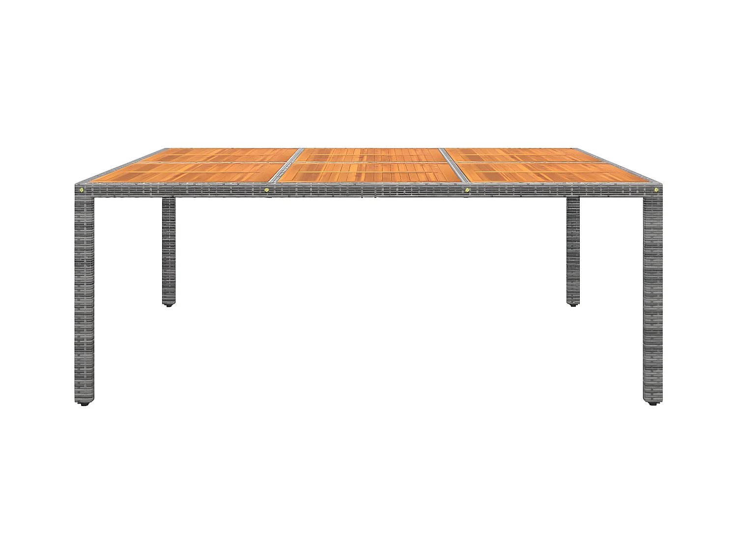 Lysni  Tuintafel 200x150x75 cm acaciahout en poly rattan grijs