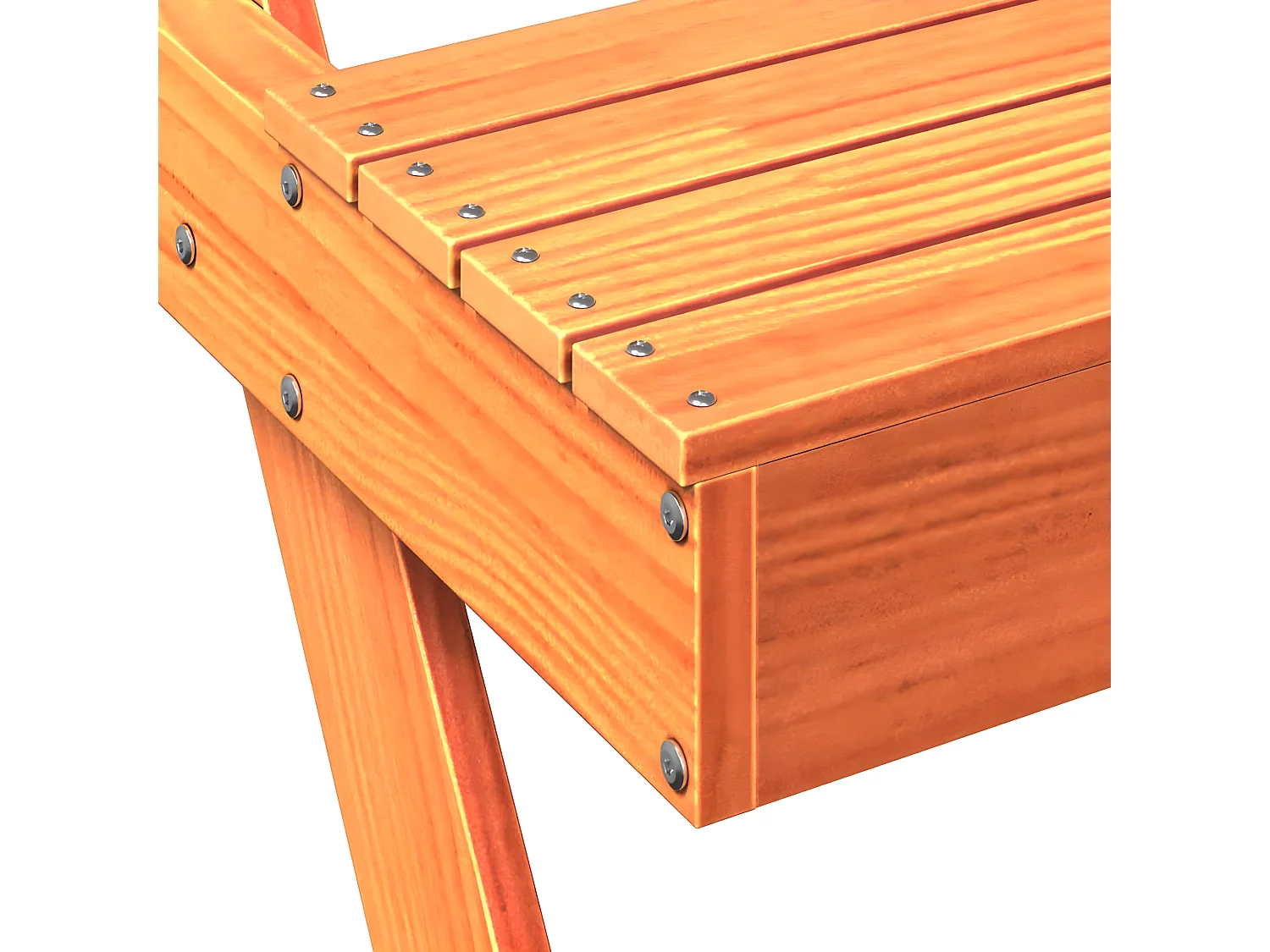 Frekja  Table de pique-nique cire marron 105x134x75 cm bois massif pin