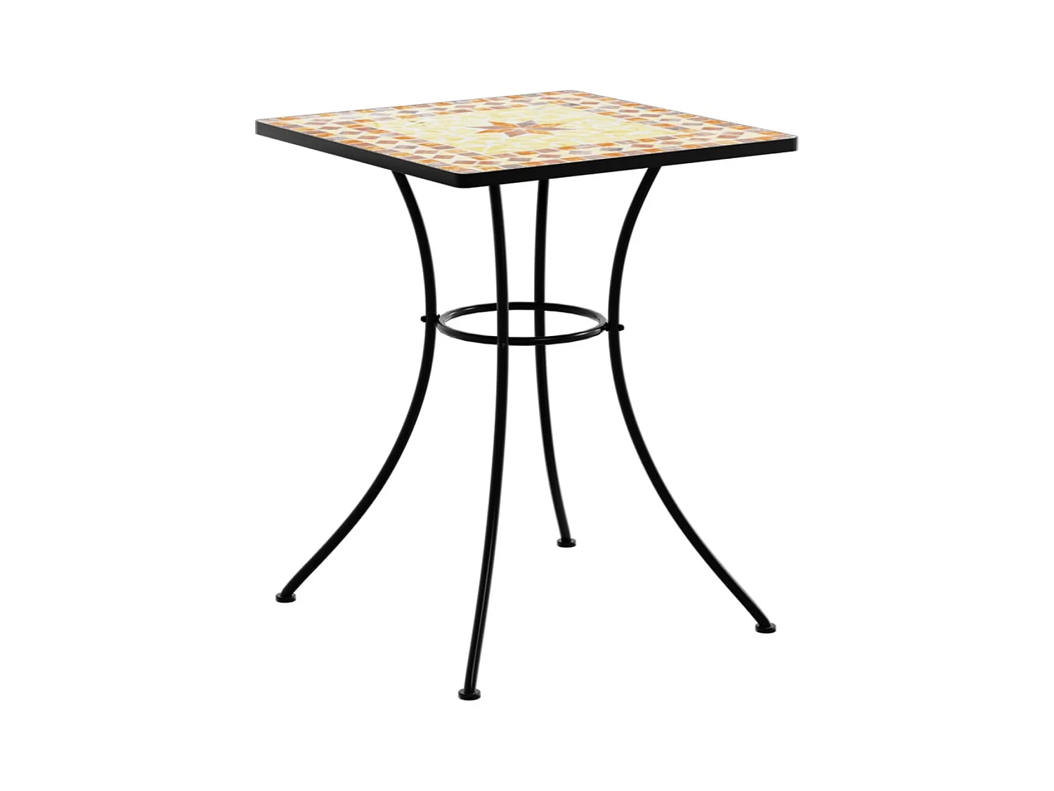 Michael Alan  Table de bistro mosaïque terre cuite 60x60x74 cm céramique