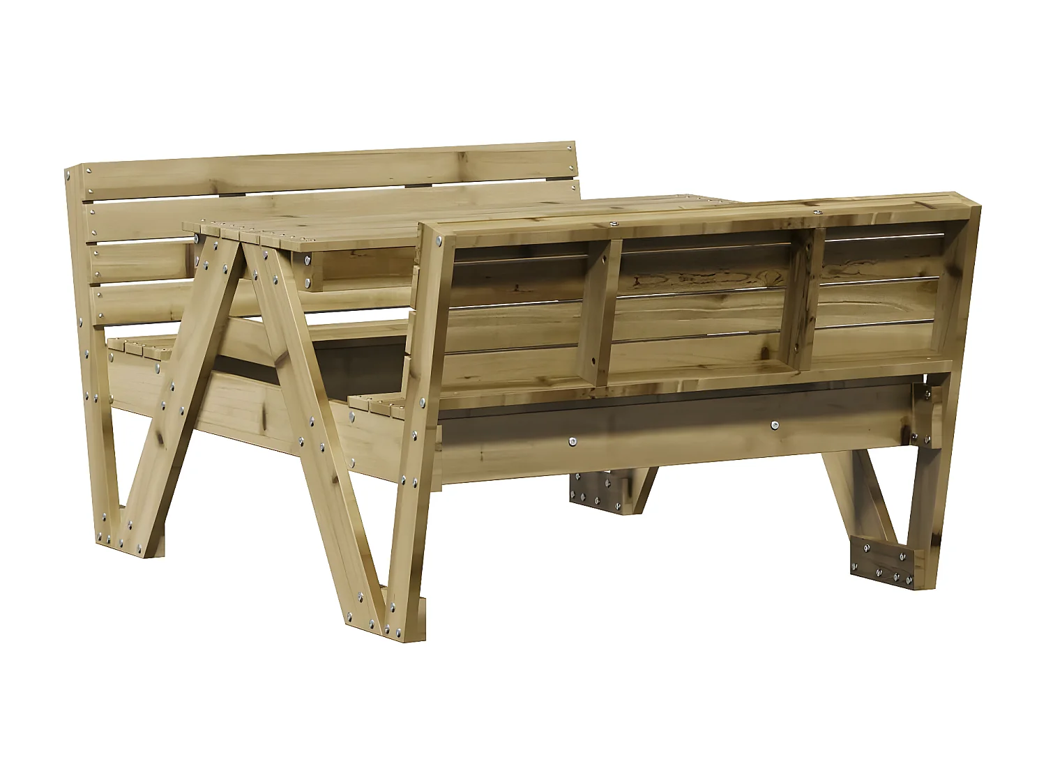 Velmi  Picknicktisch für Kinder 88x122x58 cm Imprägniertes Kiefernholz