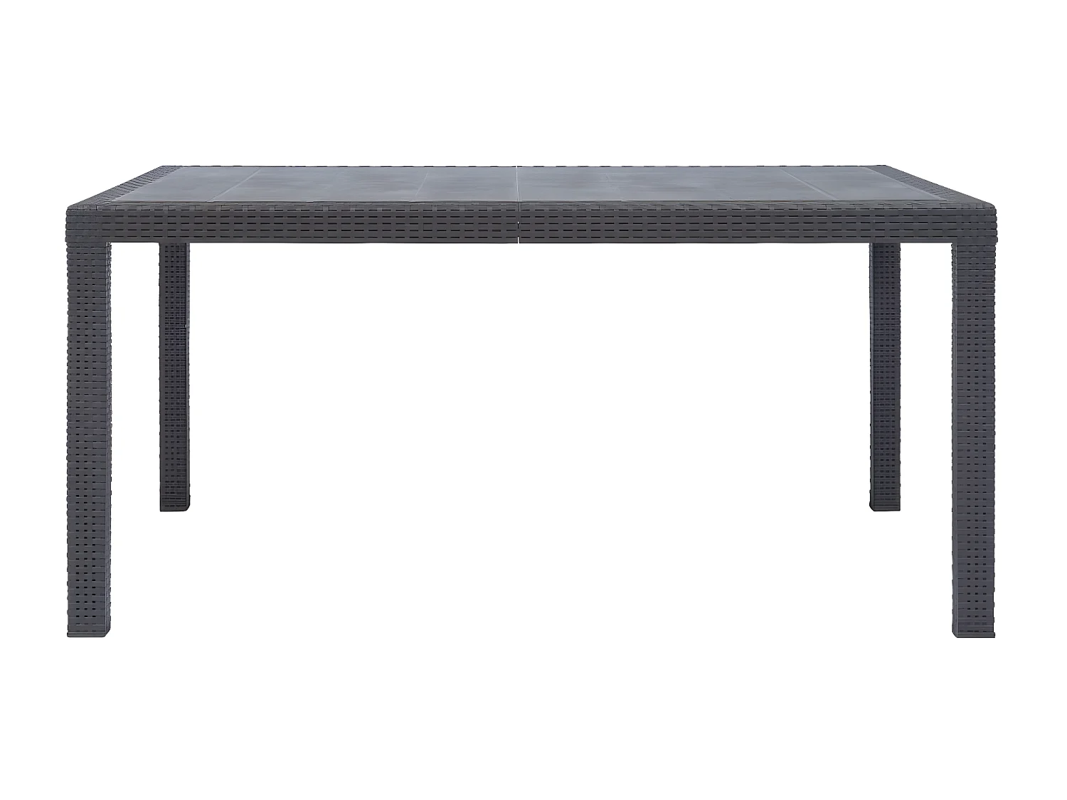 Celandor  Tuintafel 150x90x72 cm rattan-look kunststof bruin