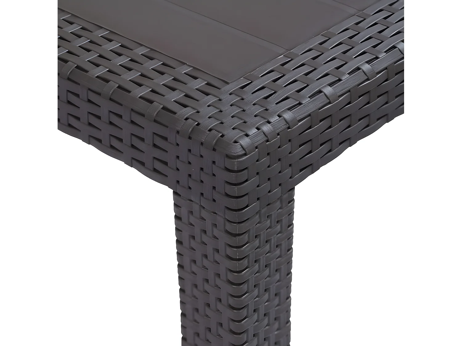 Celandor  Tuintafel 150x90x72 cm rattan-look kunststof bruin