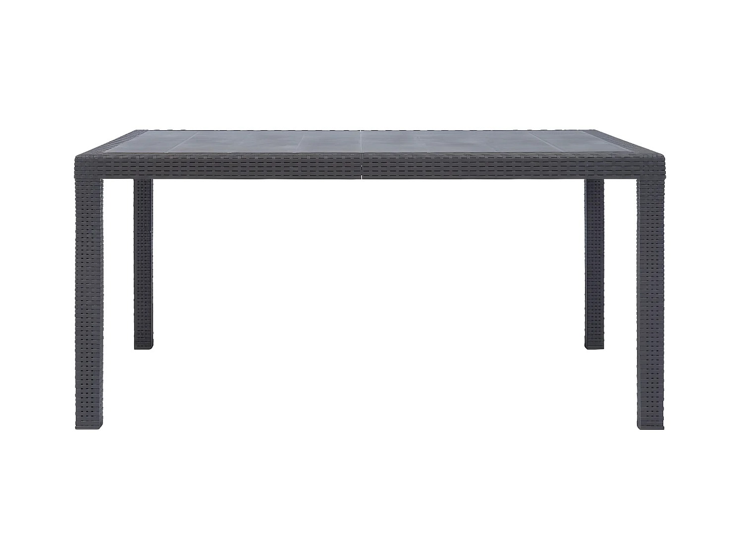 Celandor  Table de jardin Marron 150x90x72 cm Plastique Aspect de rotin