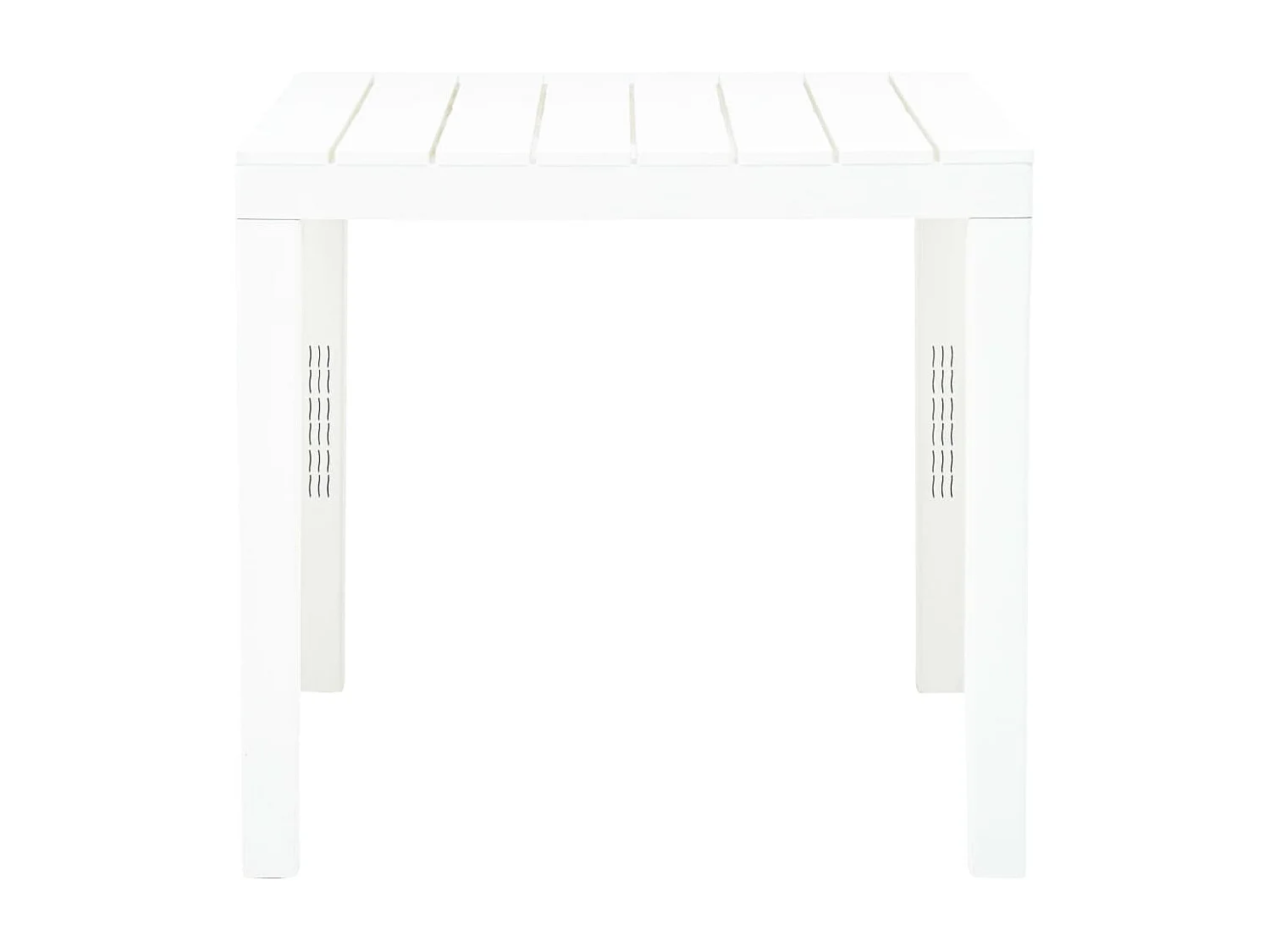 Jean-Fabrice  Tavolo da Giardino Bianco 78x78x72 cm in Plastica