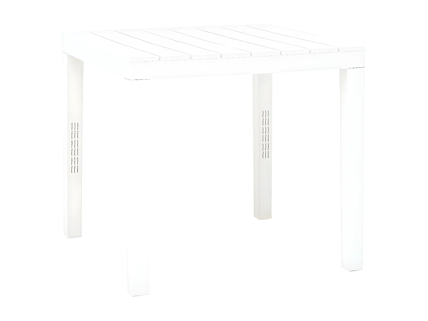 Jean-Fabrice  Table de jardin Blanc 78x78x72 cm Plastique