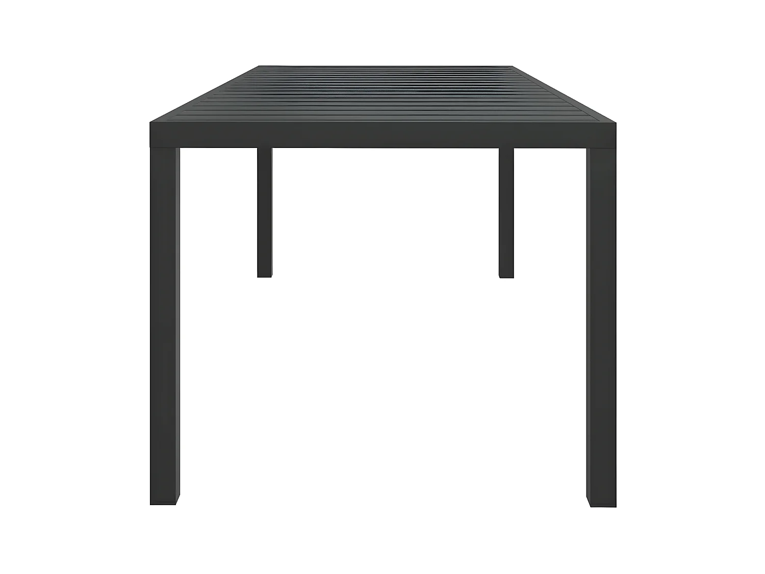 Marie-Rose  Table de jardin Noir 185 x 90 x 74 cm Aluminium et WPC