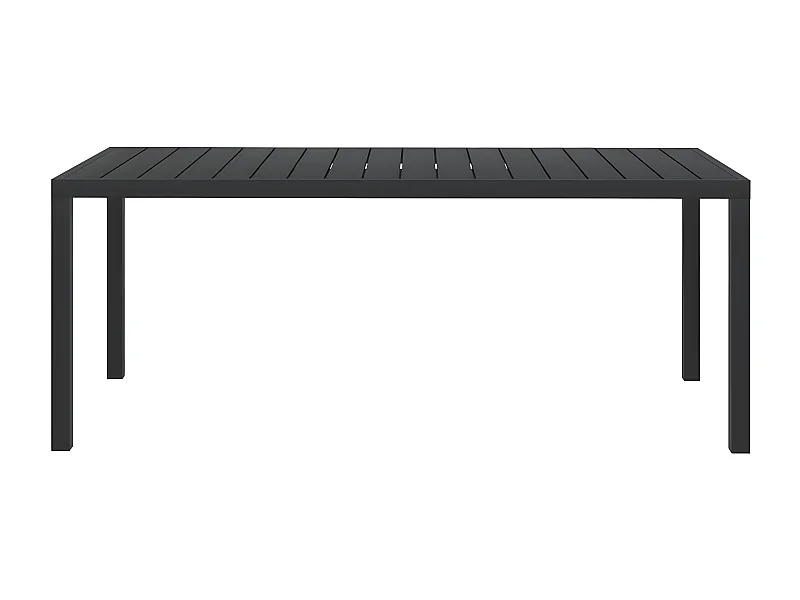 Marie-Rose  Table de jardin Noir 185 x 90 x 74 cm Aluminium et WPC