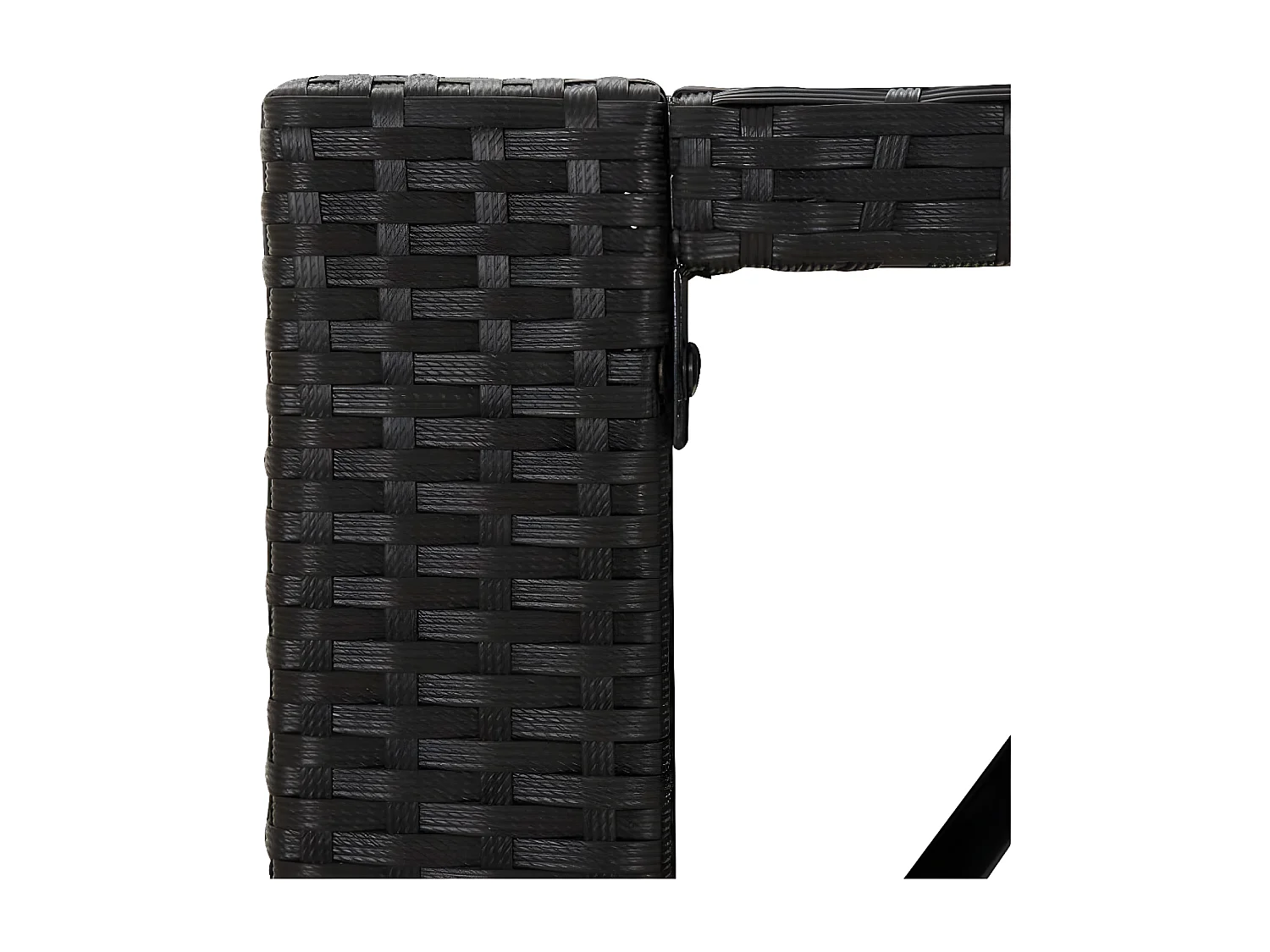 Lou  Tavolo da Bar con Piano in Vetro Nero 185x80x110 cm Polyrattan