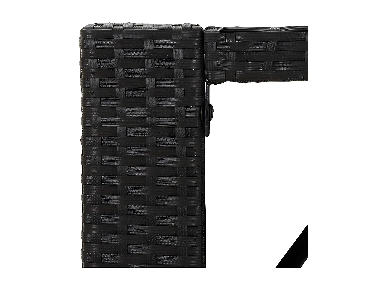 Lou  Tavolo da Bar con Piano in Vetro Nero 185x80x110 cm Polyrattan