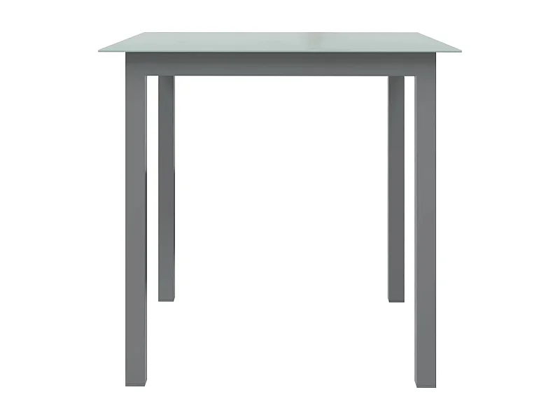 Batesville  Gartentisch Hellgrau 80x80x74 cm Aluminium und Glas