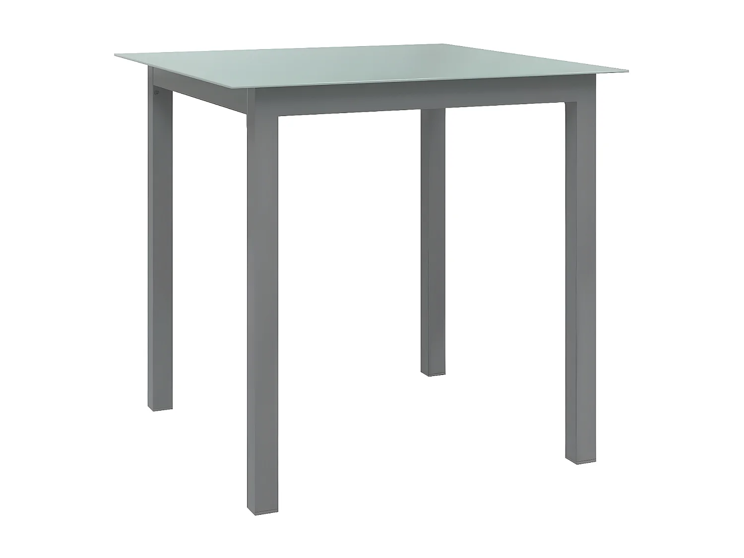 Batesville  Tavolo da Giardino Antracite 80x80x74 cm in Alluminio e Vetro