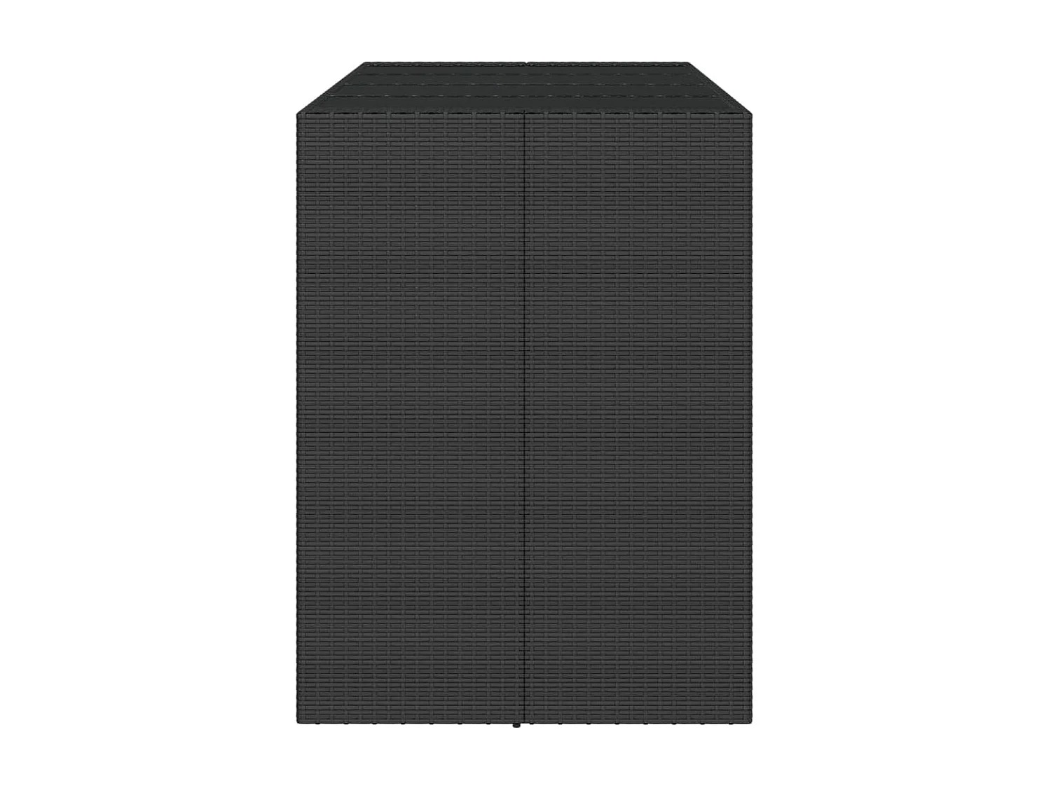 Lou  Table de bar et dessus en verre noir 145x80x110 cm poly rotin